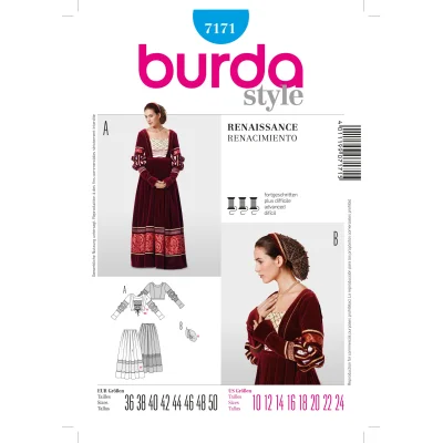 Patron Burda 7171 Robe