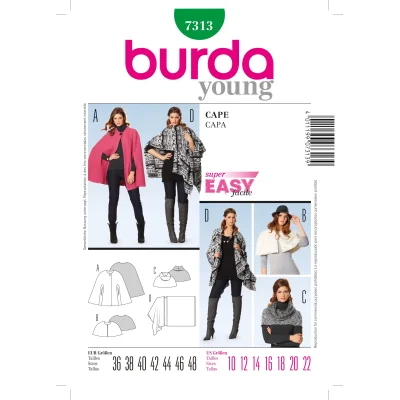 Patron Burda 7313 Cape