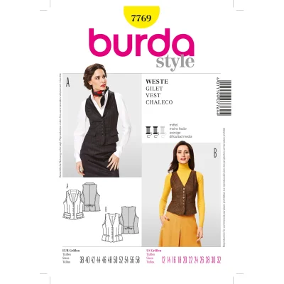 Patron Burda 7769 Gilet