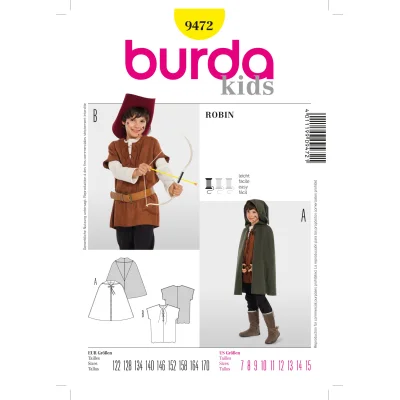 Patron Burda 9472 Robin des bois