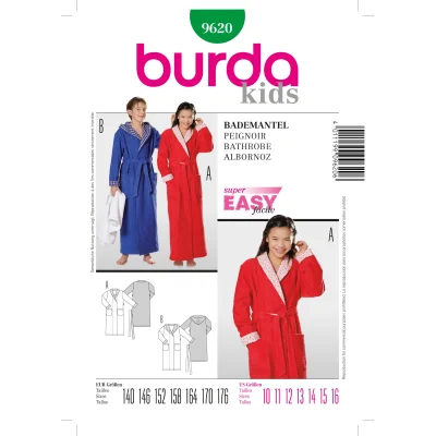Patron Burda 9620 Peignoir