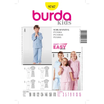 Patron Burda 9747 Pyjama