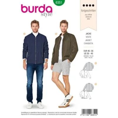 Patron Burda 6351 Veste