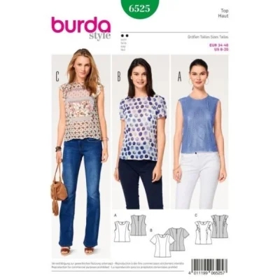 Patron Burda 6525 Haut 