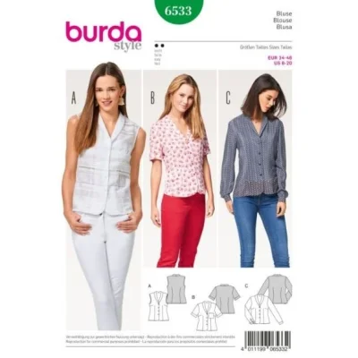 Patron Burda 6533 Blouse