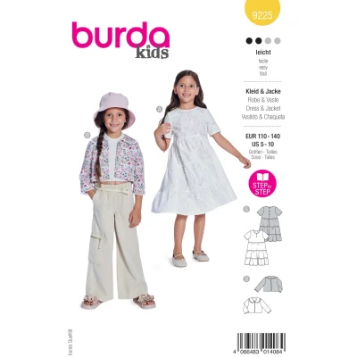 Patron Burda Kids 9225 Robe et veste