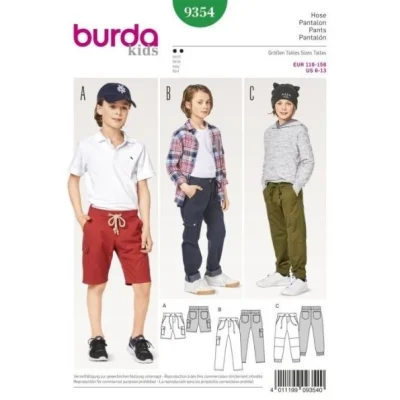Patron Burda 9354 Pantalon Enfant