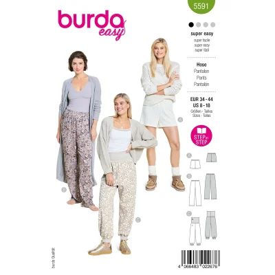 Patron Burda 5591 Pantalon et Shorts