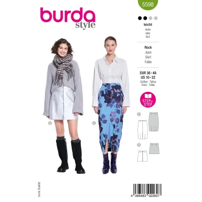 Patron Burda 5598 Jupe