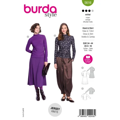 Patron Burda 5616 Robe et Top