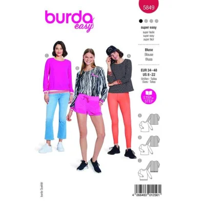 Patron Burda 5849 Blouse