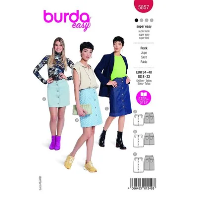 Patron Burda 5857 Jupe