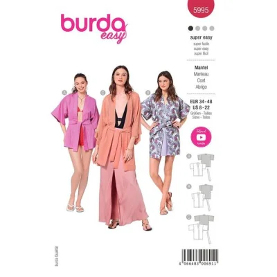 Patron Burda 5995 Manteau