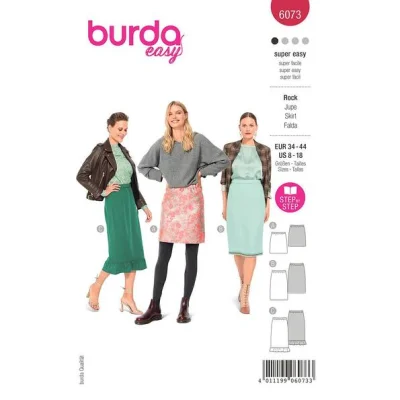 Patron Burda 6073 Jupe