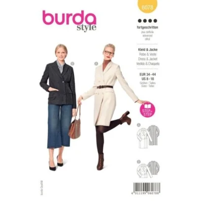 Patron Burda 6078 Robe &amp; Veste