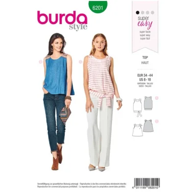Patron Burda 6201 Haut
