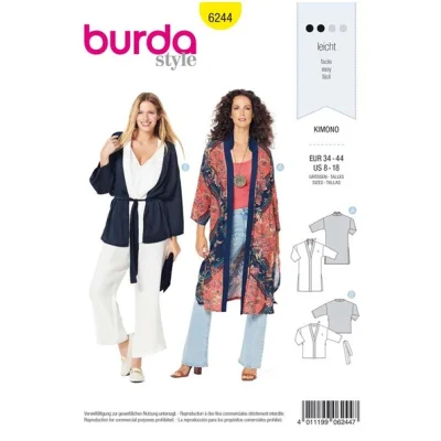 Patron Burda 6244 Kimono