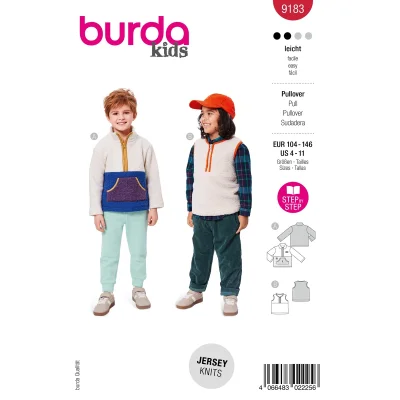 Patron Burda 9183 Pull et Gilet