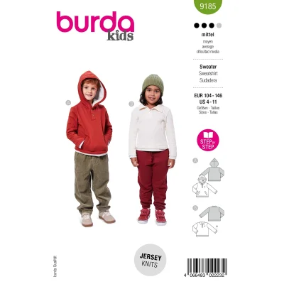 Patron Burda 9185 Sweatshirt