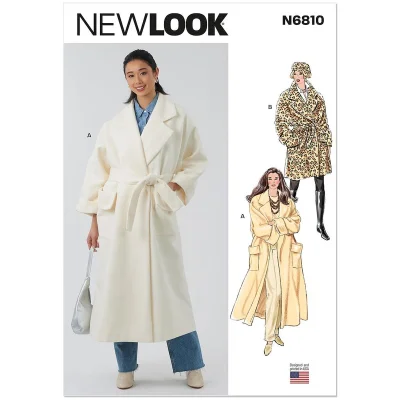 Patron New Look 6810 Manteau avec ceinture