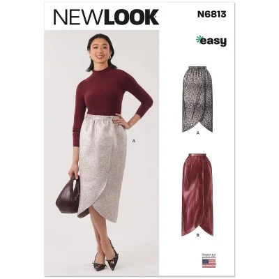 Patron New Look 6813 Jupe portefeuille