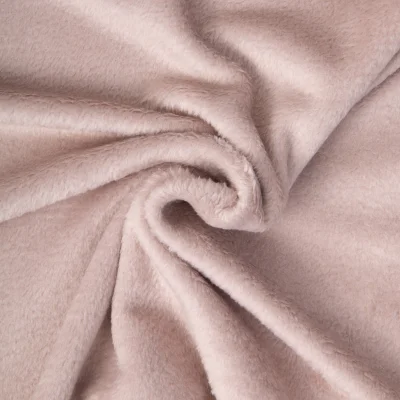 Tissu Doudou uni Taupe - Par 10 cm