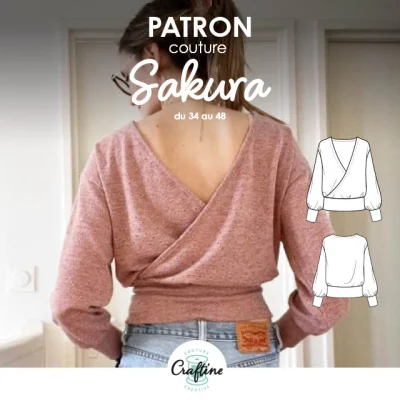 Patron Craftine Cache-coeur Sakura