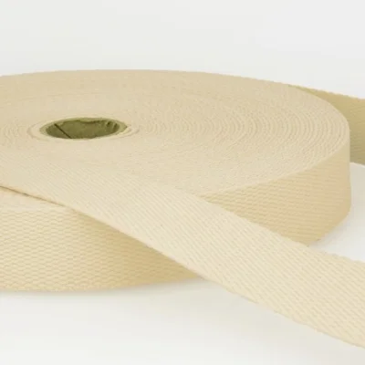 Sangle Coton uni Ecru - 3 Largeurs