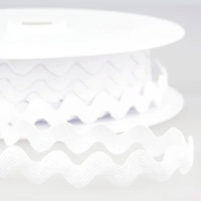 Serpentine tout textile 13 mm Blanc x1m