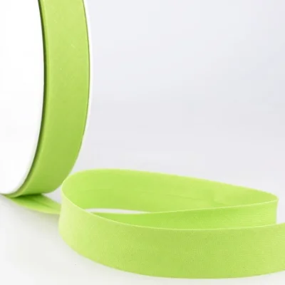 Biais replié tout textile 27 mm Vert lime x1m