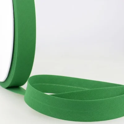 Biais replié tout textile 20 mm Vert gazon x1m