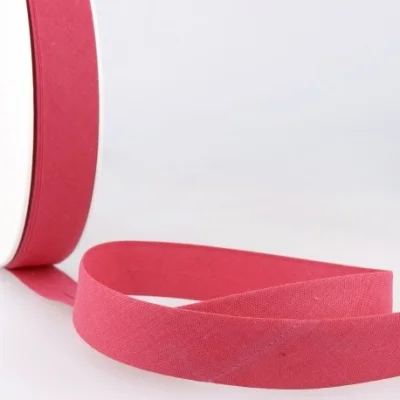 Biais replié tout textile 20 mm Framboise x1m