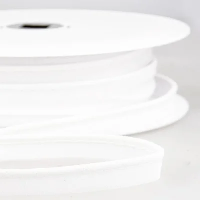 Passepoil tout textile 10 mm Blanc x1m