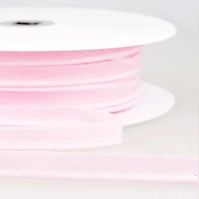 Passepoil tout textile 10 mm Rose clair x1m