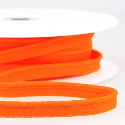 Passepoil tout textile 10 mm Orange x1m