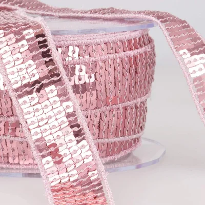 Galon Paillettes 22 mm Rose clair Paillettes x1m