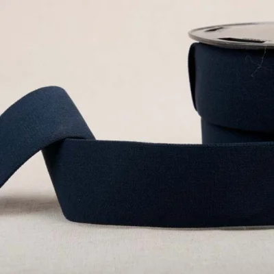 Elastique doux 40 mm Bleu Marine x1m