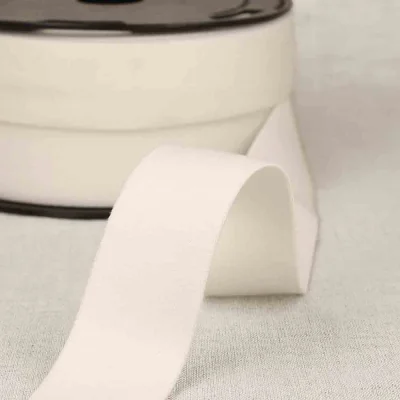 Elastique coton tissé 32 mn blanc x 1m