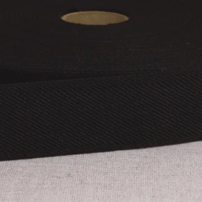 Elastique plat 33 mm Spécial ceinture Noir x1m