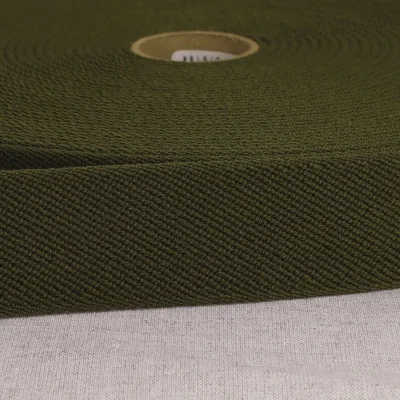 Elastique plat 33 mm Spécial ceinture Vert kaki x1m