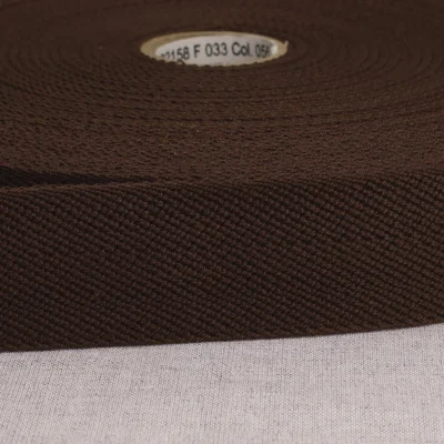 Elastique plat 33 mm Spécial ceinture Marron foncé x1m