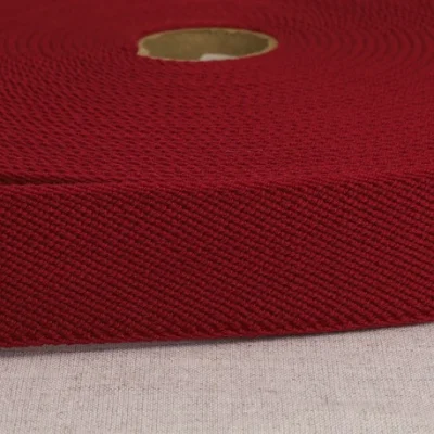 Elastique plat 33 mm Spécial ceinture Bordeaux x1m