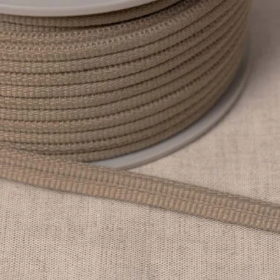 Cordon double passepoil Beige lin x1m