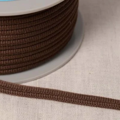 Cordon double passepoil Marron café x1m