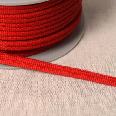 Cordon double passepoil Rouge hermès x1m