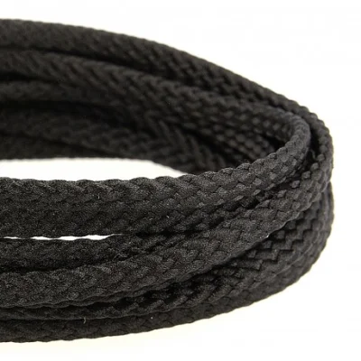 Cordon Tressé 5 mm - Noir x1m