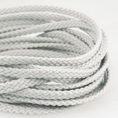 Cordon Tressé 5 mm - Gris bleuet x1m