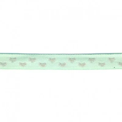 Galon surpiqué coeur 9 mm Vert x1m