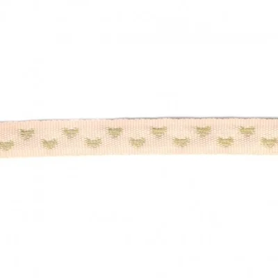 Galon surpiqué coeur 9 mm Saumon x1m