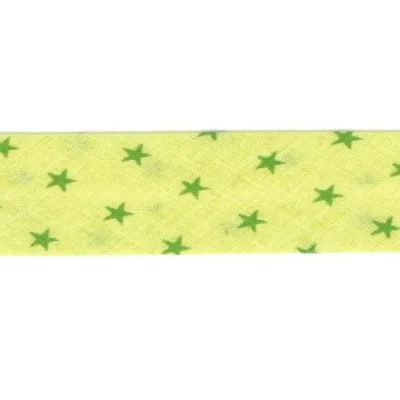 Biais étoiles Frou-Frou Vert pistache